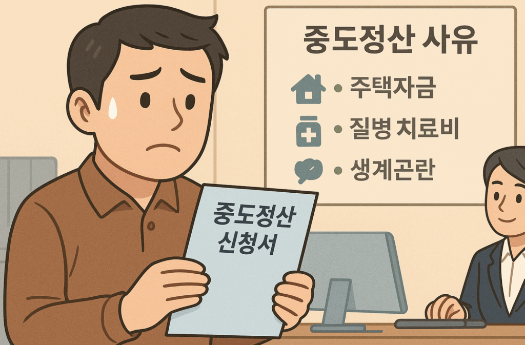 퇴직연금 중도정산 사유